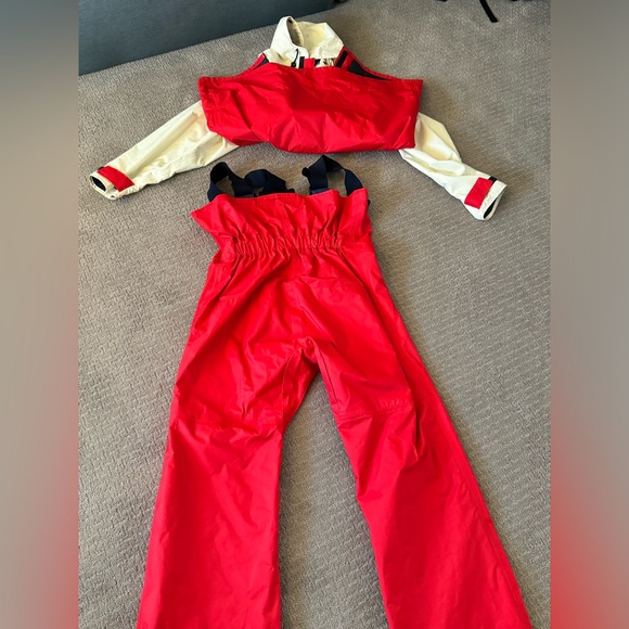 Vintage Men's Musto Sailing Suit Set With Jacket and Pants Red White Size Large - Picture 12 of 16